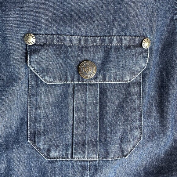 Vintage Rare Henri Lloyd Denim Blue 100% cotton logo signature made Portugal - M - Picture 6 of 9